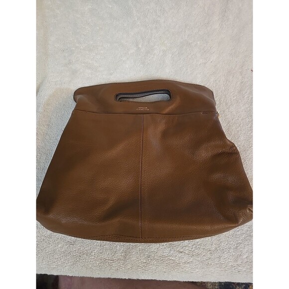 Vince Camuto Yara Leather Clutch Bag, No Shoulder Strap 12x2.5x11" - Picture 1 of 11